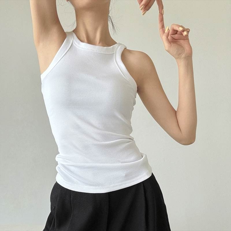 リブタンクトップ 細リブタンクトップ レディース トップス インナー キャミソール シャツ タンクトッ..