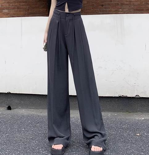 乐天商城 - レディース パンツ ボトムス ストレートパンツ ワイドパンツ ロング 丈長 フルレングス ワイド スリム ストレート ドレープ ボタン 大人可愛い きれいめ シンプル カジュアル おしゃれ かっこいい ラフ ガーリー ルーズ ナチュラル