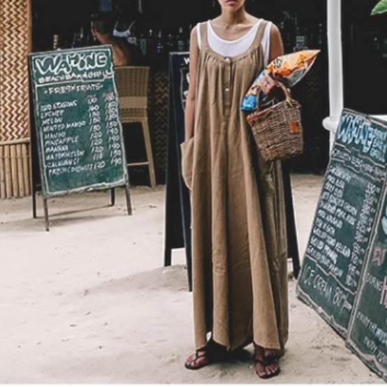 レディース パンツ ボトムス サロペット つなぎ オーバーオール ロングパンツ ワイドパンツ 袖なし ノースリーブ ワイド ポケット ボタン 薄手 かわいい 大人可愛い きれいめ シンプル カジュアル おしゃれ かっこいい レトロ