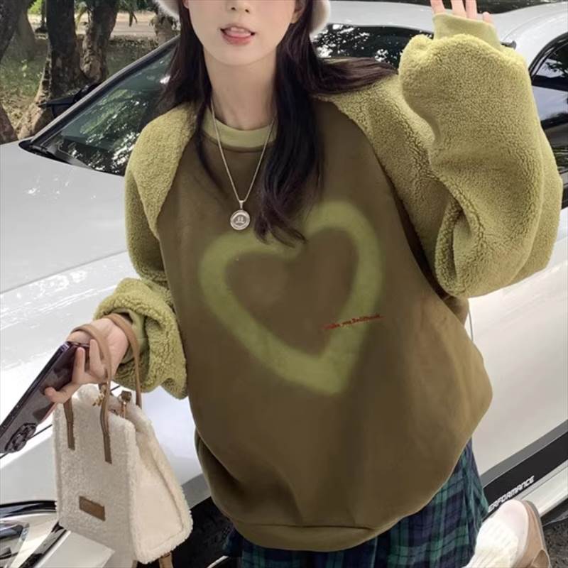 レディース トップス プルオーバー トレーナー スウェット 長袖 萌袖 ラウンドネック ワイド オーバーサイズ もこもこ ふわふわ ふっくら 伸縮性 かわいい 大人可愛い きれいめ シンプル カジュアル おしゃれ かっこいい レトロ