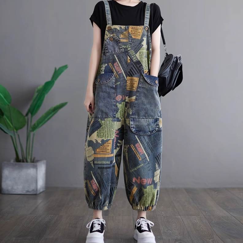 Other - レディース パンツ ボトムス サロペット つなぎ オーバーオール デニム ロングパンツ デニムパンツ 袖なし ノースリーブ 襟なし ワイド ポケット ボタン ブルーデニム カラーデニム かわいい 大人可愛い カジュアル おしゃれ かっこいい