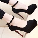 レディース パンプス ヒールパンプス ストラップシューズ ハイヒール ピンヒール 厚底 ポインテッドトゥ ストラップ 美脚 脚長 スウェード かわいい 大人可愛い きれいめ シンプル カジュアル 上品 おしゃれ かっこいい レトロ