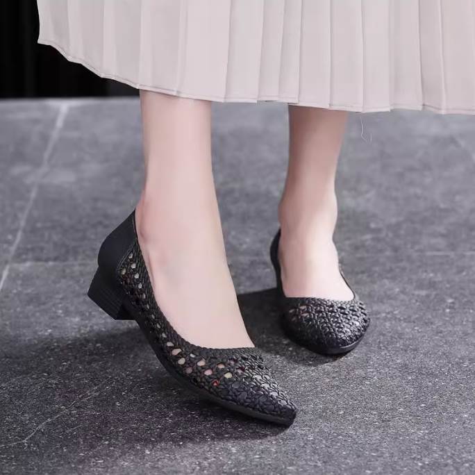 レディース パンプス 3cm 太ヒール ローヒール 柔らかい コンパクト 美脚 脚長 かわいい 大人可愛い き..