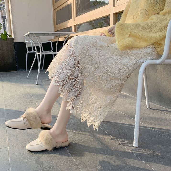Rakuten - レーススカート スカート ボトムス フレアスカート ミモレ ミモレ丈 レース ハイウエスト 透け感 シースルー かわいい 大人可愛い きれいめ シンプル カジュアル 大人 上品 おしゃれ お洒落 大人可愛い 大人女子 こなれ感 ラフ ラブリー キュート ガーリー 個性的