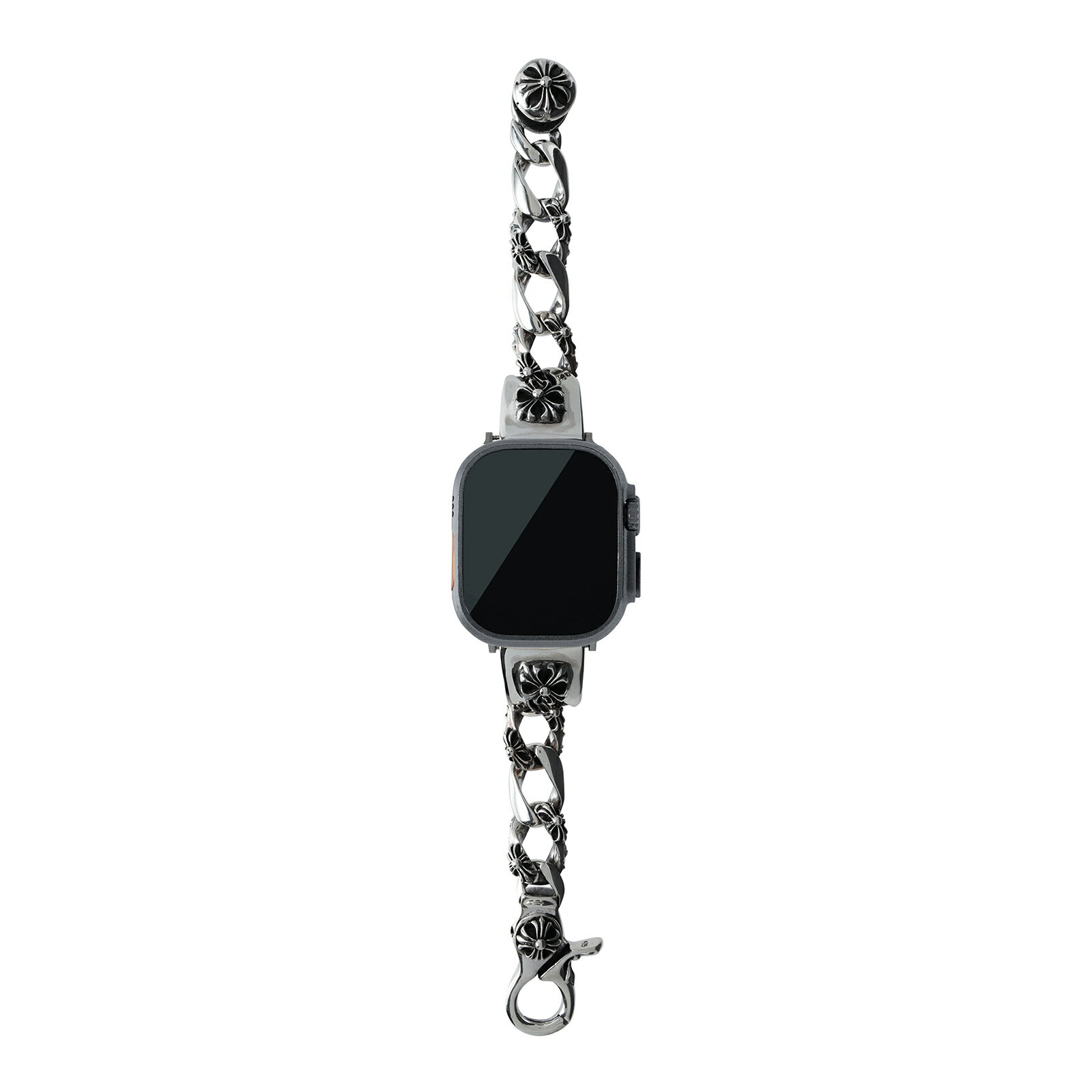 Apple watch バンド シルバー925 スターリングシルバー 金属 時計 バンド ハンドメイド クロス 紋章