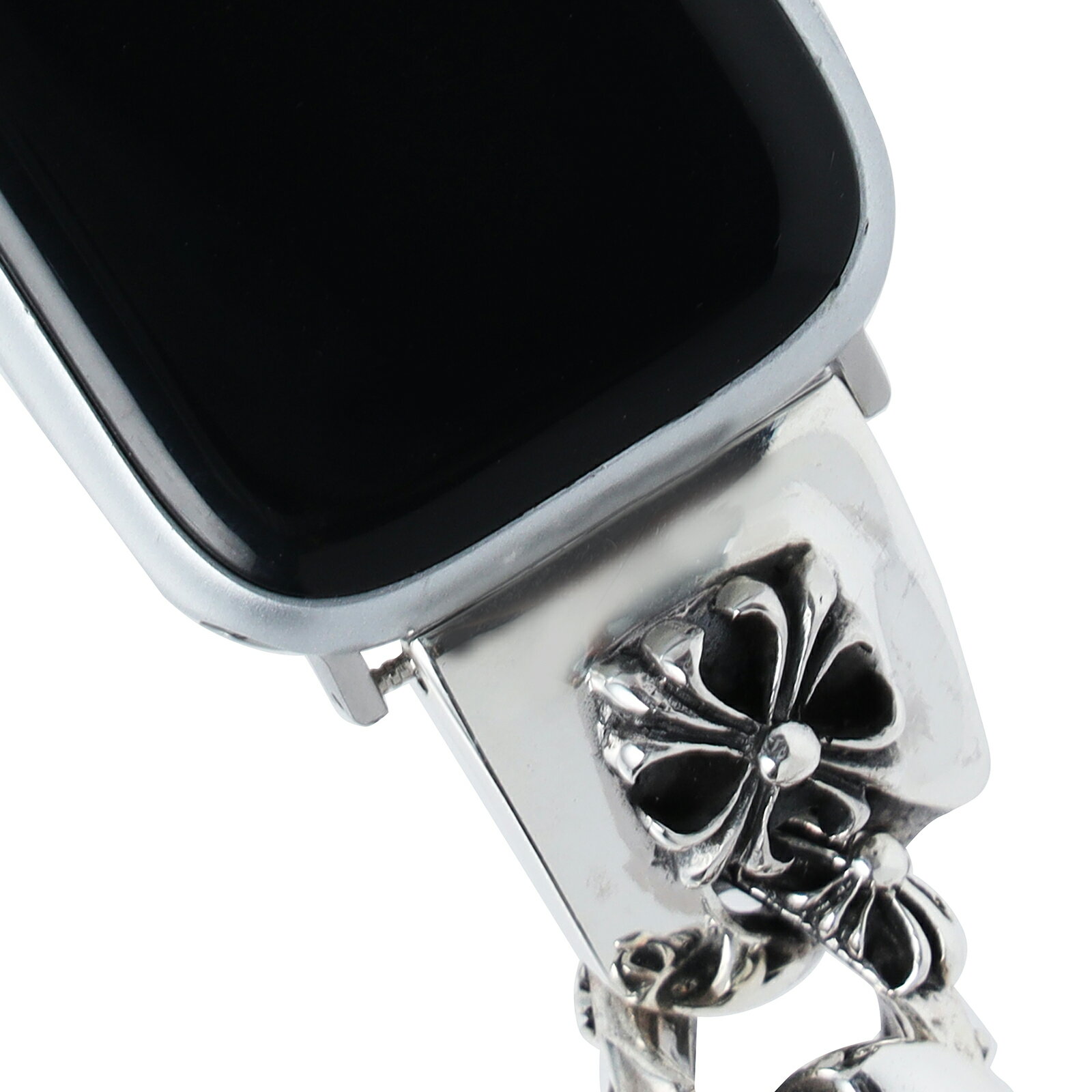 Apple watch バンド シルバー925 スターリングシルバー 金属 時計 バンド ハンドメイド クロス 紋章
