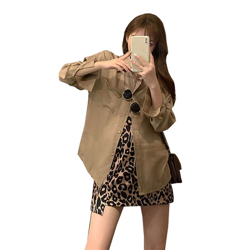 トップススカートシャツミニミニ丈袖...