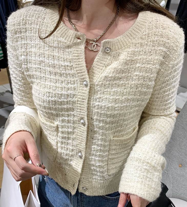 トップス アウター カーディガン ショート丈 袖あり 長袖 ラウンドネック 襟なし 前開き 編み込み かわいい 大人可愛い 上品 キュート ガーリー エレガント フォーマル 無地 春 秋 冬 謝恩会 冠婚葬祭 10代 20代 レディース 女性用 オフィス ビジネス OL 通勤 学生 通学 3