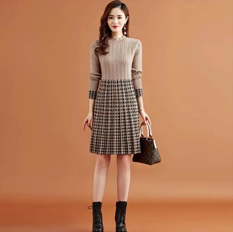 ワンピースデートニットソーセーター...