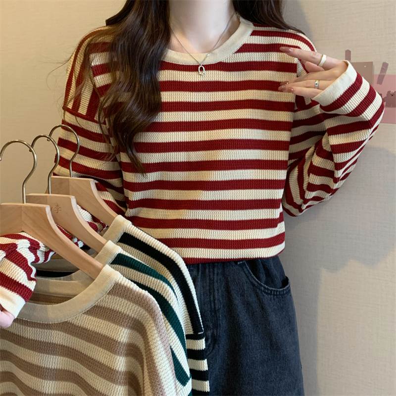 送料無料 トップス ニットソー 長袖 ラウンドネック ニット かわいい 大人可愛い シンプル カジュアル ..