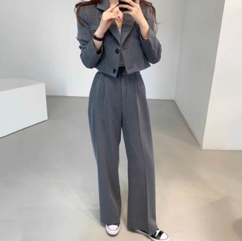 ボトムス パンツ セットアップ ジャケット ジャケット ワイドパンツ ショート丈 長袖 かわいい 大人可愛い きれいめ シンプル カジュアル 大人 上品 おしゃれ お洒落 かっこいい 大人女子 こなれ感 ルーズ 個性的 クール モード系 エレガント モダン 主役級 存在感 春