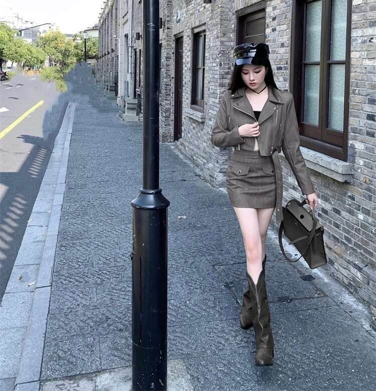 樂天商城 - 2色♪ショート丈カラーライダースセットアップレディース かわいい 大人可愛い きれいめ 上品 おしゃれ かっこいい こなれ感 個性的 エレガント 都会的 ナチュラル オフィス ビジネス OL 通勤 学生 学校 デート お出かけ お泊まり