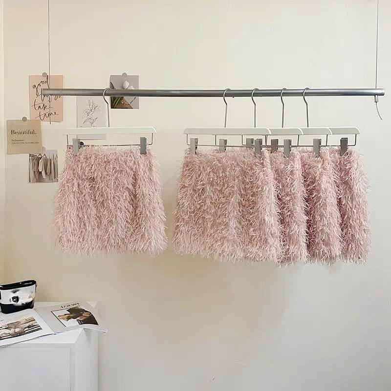 乐天商城 - ピンクツイード×フリンジミニスカートレディース かわいい 大人可愛い きれいめ 上品 おしゃれ かっこいい こなれ感 個性的 エレガント 都会的 ナチュラル オフィス ビジネス OL 通勤 学生 学校 デート お出かけ お泊まり