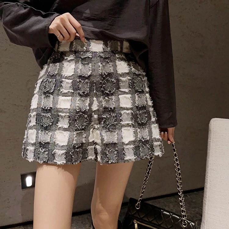 樂天商城 - チェック柄フリンジショートパンツレディース かわいい 大人可愛い きれいめ 上品 おしゃれ かっこいい こなれ感 個性的 エレガント 都会的 ナチュラル オフィス ビジネス OL 通勤 学生 学校 デート お出かけ お泊まり