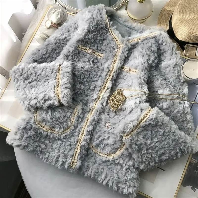 乐天商城 - パールモチーフ ラムウールジャケット 2色展開レディース かわいい 大人可愛い きれいめ 上品 おしゃれ かっこいい こなれ感 個性的 エレガント 都会的 ナチュラル オフィス ビジネス OL 通勤 学生 学校 デート お出かけ お泊まり