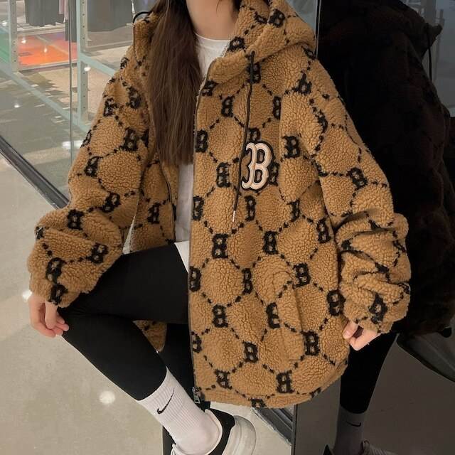 乐天商城 - チェック柄BIGボアブルゾン レディース かわいい 大人可愛い きれいめ 上品 おしゃれ かっこいい こなれ感 個性的 エレガント 都会的 ナチュラル オフィス ビジネス OL 通勤 学生 学校 デート お出かけ お泊まり