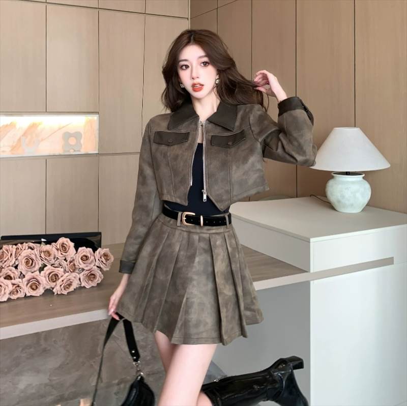 レディース スカート ジャケット セットアップ 2点セット ツーピース タイトスカート ミニスカート 長袖 コンサバ かわいい 大人可愛い..