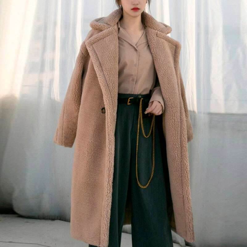 乐天商城 - テディファーコート 10c レディース コート 10色展開 上着 羽織 テディベアコート ロングコート ロング 長袖 襟付き ワイド ファー かわいい 大人可愛い おしゃれ 無地 冬 体型カバー 小顔 XS S M L XL 2XL ホワイト ブラック ブラウン グレー ピンク レッド パープル