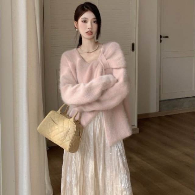 樂天商城 - ニット スカート セットアップ 上下セット ツーピース 2点セット レディース トップス セーター ロング 長袖 ラウンドネック Aライン フェミニン かわいい 大人可愛い きれいめ シンプル カジュアル 上品 おしゃれ レトロ こなれ感 ラフ ガーリー ルーズ エレガント