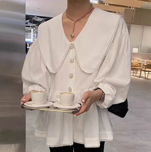 レディーストップスシャツブラウス長...