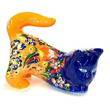 Rakuten - トルコ陶器｜トルコ｜トルコ土産｜トルコみやげ｜トルコお土産｜トルコおみやげ｜トルコ雑貨｜キュタフヤ陶器|猫カバルトゥマデザイン・尻尾ポーズ02