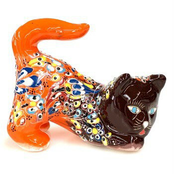 Rakuten - トルコ陶器｜トルコ｜トルコ土産｜トルコみやげ｜トルコお土産｜トルコおみやげ｜トルコ雑貨｜キュタフヤ陶器|猫カバルトゥマデザイン・尻尾ポーズ04