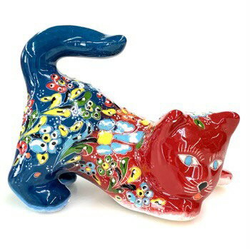 其它 - トルコ陶器｜トルコ｜トルコ土産｜トルコみやげ｜トルコお土産｜トルコおみやげ｜トルコ雑貨｜キュタフヤ陶器|猫カバルトゥマデザイン・尻尾ポーズ11