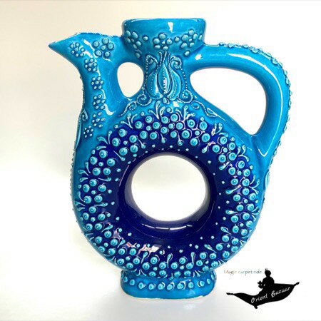 乐天商城 - アラジン|Aladdin|トルコ陶器｜トルコ｜トルコ土産｜トルコみやげ｜トルコお土産｜トルコおみやげ｜トルコ雑貨｜キュタフヤ陶器|陶器|置物|水差し|水差しフリューゼデザイン01