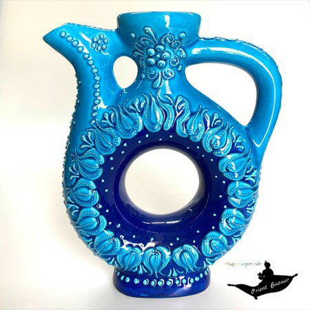 乐天商城 - アラジン|Aladdin|トルコ陶器｜トルコ｜トルコ土産｜トルコみやげ｜トルコお土産｜トルコおみやげ｜トルコ雑貨｜キュタフヤ陶器|陶器|置物|水差し|水差しフリューゼデザイン02