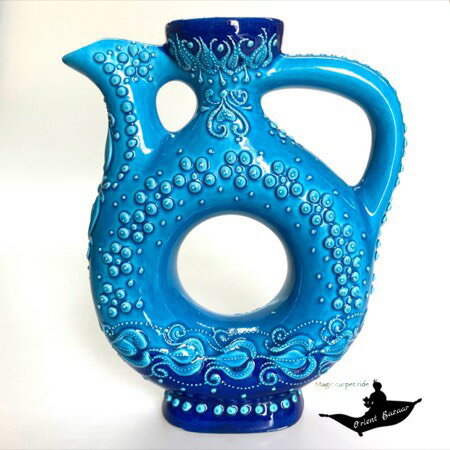 乐天商城 - アラジン|Aladdin|トルコ陶器｜トルコ｜トルコ土産｜トルコみやげ｜トルコお土産｜トルコおみやげ｜トルコ雑貨｜キュタフヤ陶器|陶器|置物|水差し|水差しフリューゼデザイン04