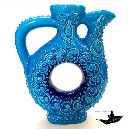 アラジン|Aladdin|トルコ陶器｜トルコ｜トルコ土産｜トルコみやげ｜トルコお土産｜トルコおみやげ｜トルコ雑貨｜キュタフヤ陶器|陶器|置物|水差し|水差しフリューゼデザイン09