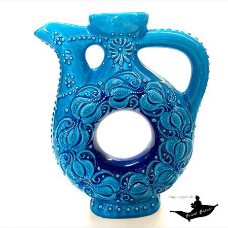 アラジン|Aladdin|オスマン帝国外伝|トルコ陶器｜トルコ｜トルコ土産｜トルコみやげ｜トルコお土産｜トルコおみやげ｜トルコ雑貨｜キュタフヤ陶器|陶器|置物|水差し|水差しフリューゼデザイン12