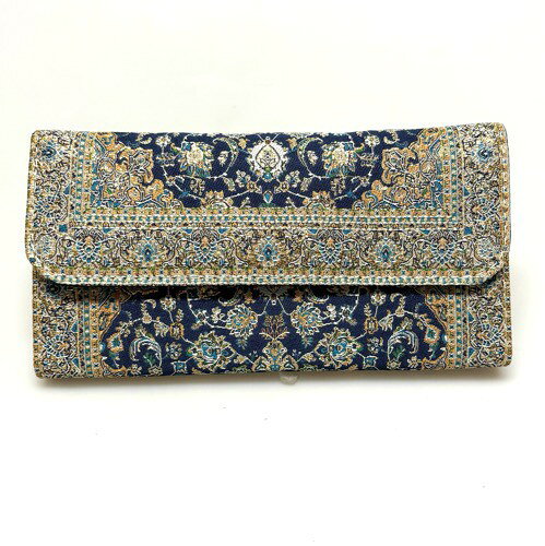 Rakuten - 【トルコ直輸入】絨毯柄 ジャカード織 長財布 レディース｜ラウンドファスナー 大容量 カード多収納 エスニック オリエンタルトルコ産財布｜トルコ雑貨｜トルコ土産｜ペルシャ調ジャガード織長財布｜ウォレット｜伝統工芸 ｜トルコ産｜トルコ｜トルコお土産｜35