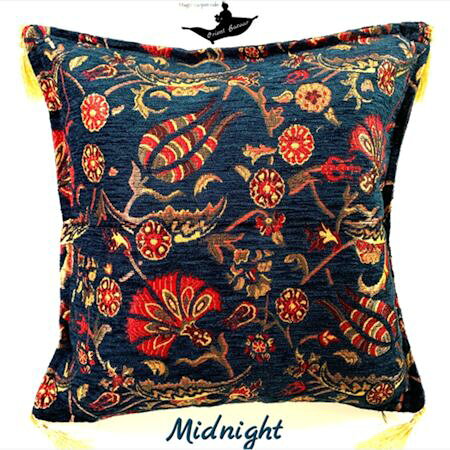Rakuten - トルコ土産/トルコ雑貨/クッションカバー/クッション/トルコ/イスタンブール/トルコ絨毯/アラジン/誕生日プレゼント/クリスマスプレゼント/イスタンブールガーデンデザインクッションカバー02