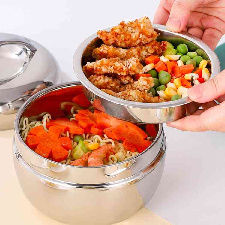 弁当箱 保温 ランチジャー 800ml 1000ml 1300ml ステンレス製 2段 小さめ 丼 軽量 ...