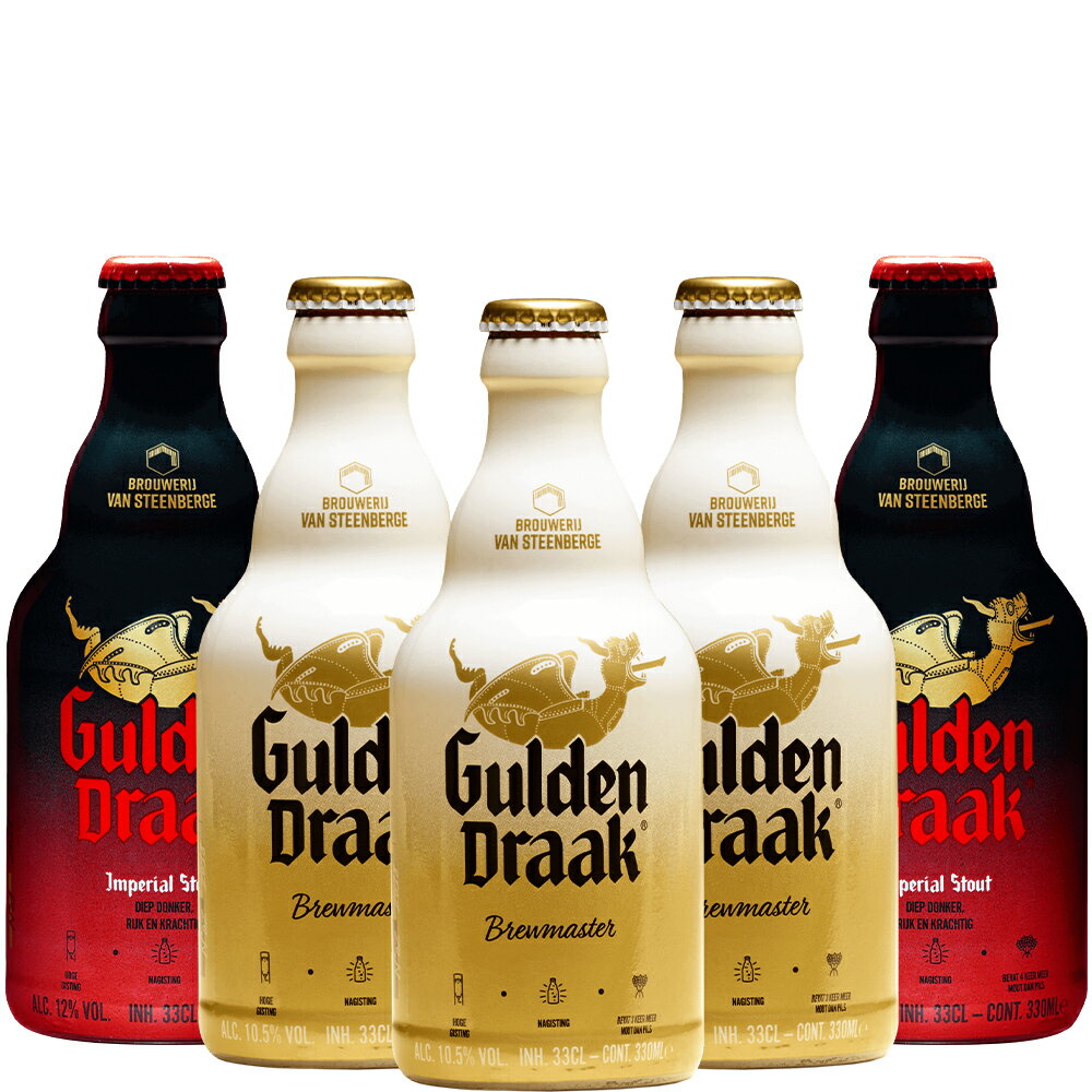 セット仕様 品名 本数 単品容量 Alc.度数 ビアスタイル 賞味期限 原材料 GULDEN DRAAK BREWMASTER 3 330ml 10.5% アンバーエール 2024/9/20 麦芽、糖類、酵母、ホップ GULDEN DRAAK IMPERIALE STOUT 2 330ml 12% インペリアルスタウト 麦芽、糖類、酵母、ホップ 商品仕様 シリーズ名 クラフトビール ブランド名 ヴァン・スティーンベルゲ醸造所 総本数 5 単品容量 330ml 原産国 ベルギー 産地 東フランダースベルギー・ゲントの街のシンボル「金色のドラゴン」をモチーフにしたクラフトビール5本セット。 アンバーエールとインペリアルスタウト2種類をお楽しみいただけます。 「ヴァン・スティーンベルゲ醸造所」は7世代続く家族経営の伝統的なブルワリー。 各コンクールで金賞に輝くその本格的な味わいは、ビールが好きな方へおすすめのセットです。