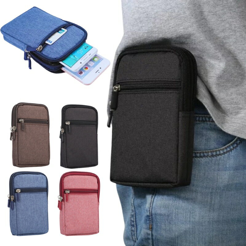 多機種対応ウエストポーチ アウトドア ベルトポーチ ヒップバッグ 軽量 散歩 撥水 Android iPhone xperia スマホケース カバー 縦型 腰 作業用 仕事用 iphone プラス シンプルスマホ Android キャンバス生地風 布 ケース スマホケース スマホバッグ ランニングポーチ 収納