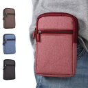 多機種対応ウエストポーチ アウトドア ベルトポーチ ヒップバッグ 軽量 散歩 撥水 Android iPhone xperia スマホケース カバー 縦型 腰 作業用 仕事用 iphone プラス シンプルスマホ Android キャンバス生地風 布 ケース スマホケース スマホバッグ ランニングポーチ 収納