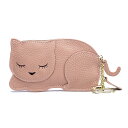 コンパクトウォレット猫 ネコ 小銭入れ コインケース 本革 レディース 財布 ウォレット 牛革 ギフト 誕生日 プレゼント カード入れ ロジ 定期入れ 小物 レ...