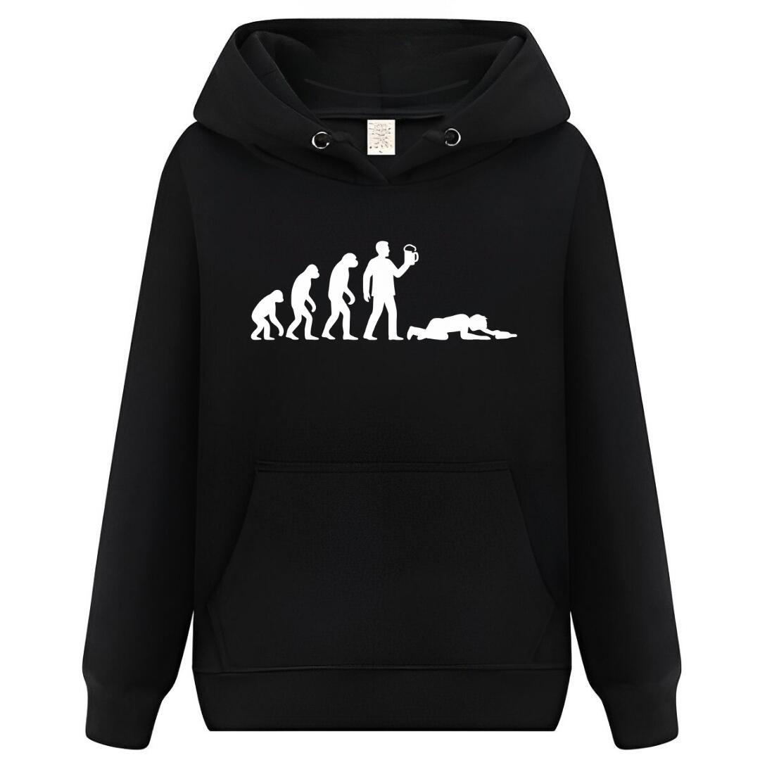 Rakuten - 人類の進化 酔い パーカー フーディー 面白いパーカー おもしろ メンズ プレゼント 服 パロディ