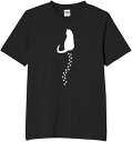猫_足跡 tシャツ おもしろtシャツ 面白いtシャツ おもしろ メンズ プレゼント 服 パロディ 動物 ペット 猫