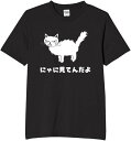 にゃに見てんだよ tシャツ おもしろtシャツ 面白いtシャツ おもしろ メンズ プレゼント 服 パロディ 文字ネタ ダジャレ