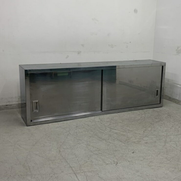 乐天商城 - 【中古】 A08643 吊戸棚 ステンレス戸棚 W1800 x D350 x H600 mm　【業務用】【厨房用】【車上渡し又は営業所止め】