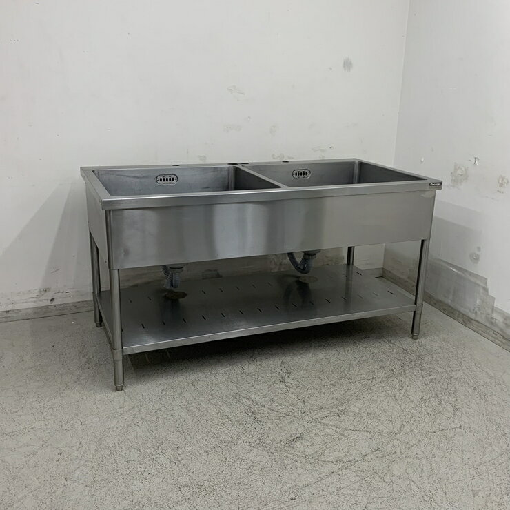 ⭐︎中古品　マルゼン　2槽シンク1500×600×800mm 厨房機器⭐︎ ⭐︎中古品 マルゼン 2槽シンク1500×600×800mm 厨房機器⭐︎