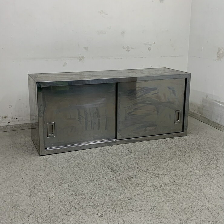 乐天商城 - 【中古】 A08655 吊戸棚 ステンレス 戸棚 W1400 x D450 x H600 mm　【業務用】【厨房用】【車上渡し又は営業所止め】