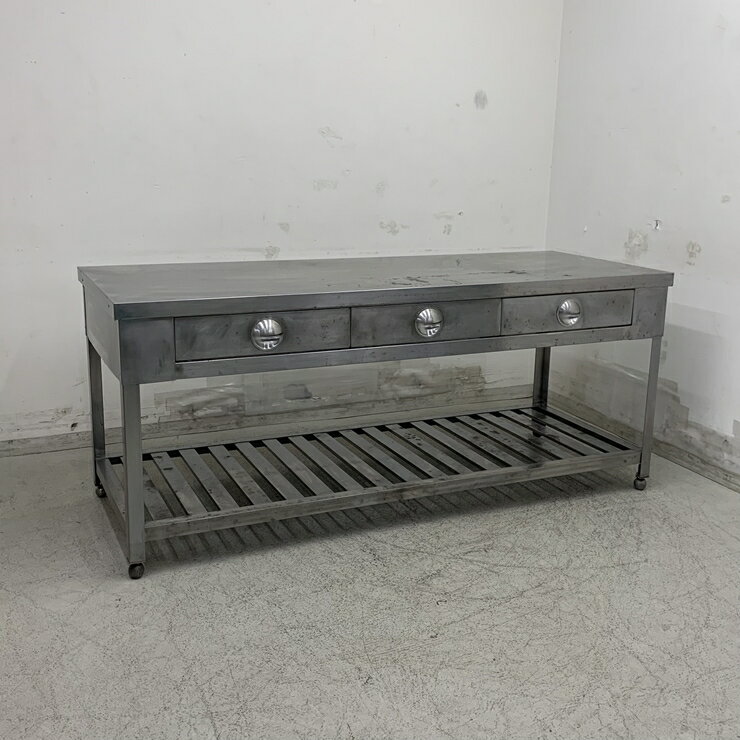 乐天商城 - 【中古】 A08678 作業台 引出し付 ステンレス 作業テーブル W1730 x D655 x H740 mm　【業務用】【厨房用】【車上渡し又は営業所止め】