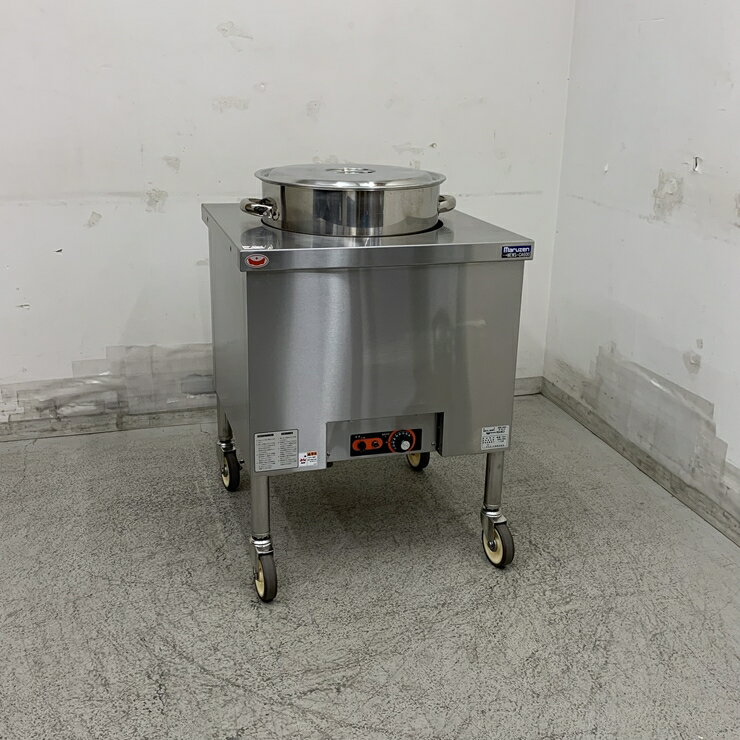 【中古】 A08831 電気スープウォーマーカート 湯煎式 マルゼン MEWS-CA600 100V 幅60cm 鍋46L　【業務..