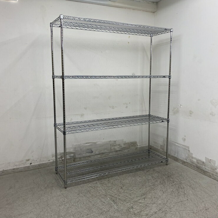 【中古】 A08870 ワイヤーシェルフ 4段 マルゼン W1520 x D460 x H1900 mm　【業務用】【厨房用】【車上渡し又は営業所止め】複数在庫有り