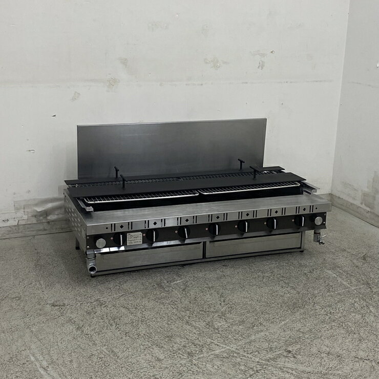 乐天商城 - 【中古】 A08999 ローストクック ガス輻射熱焼物器 (株)建厨 S-7C 下火式 LPガス用 幅104cm　魚焼・蒲焼・串焼　【業務用】【厨房用】【保証有】【家財おまかせ便】