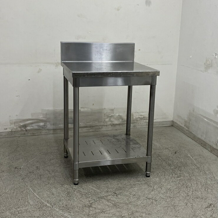 乐天商城 - 【中古】 A09027 作業台　バックガード付 ステンレス 作業テーブル W600 x D595 x H800(+150) mm　【業務用】【厨房用】【車上渡し又は営業所止め】